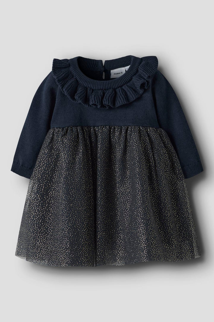 Name It - Nbfrolia Ls Knit Dress - 4874545 Navy Blazer