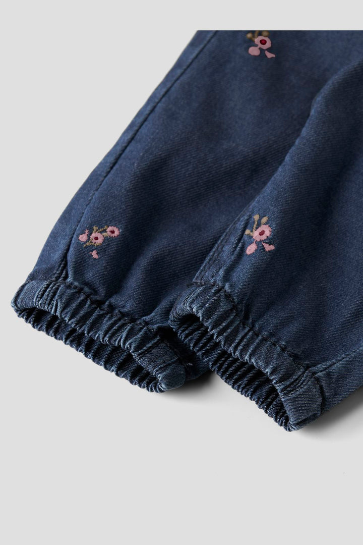 Name It - Nbfrose Shaped  Emb Jeans 5321-Yb H - 4872342 Dark Blue Denim Flower Emb