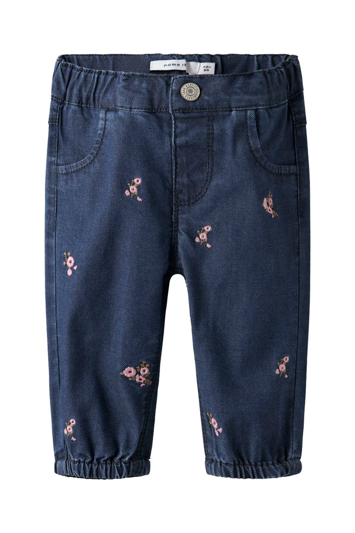 Name It - Nbfrose Shaped  Emb Jeans 5321-Yb H - 4872342 Dark Blue Denim Flower Emb