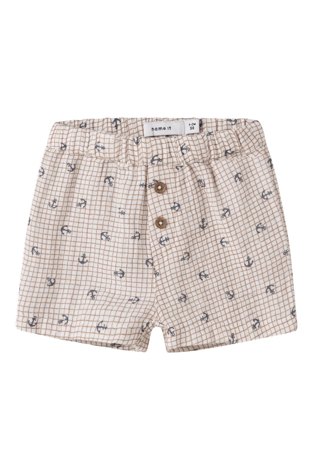 Name It - Nbmfront Shorts - 4974872 Cloud Dancer Anchor