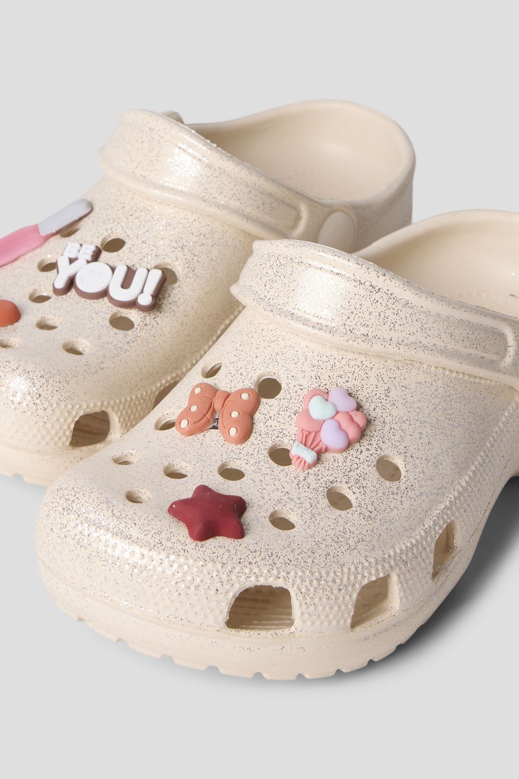 Name It - Nknfame Clogs - 5162202 Créme De Pêche Glitter