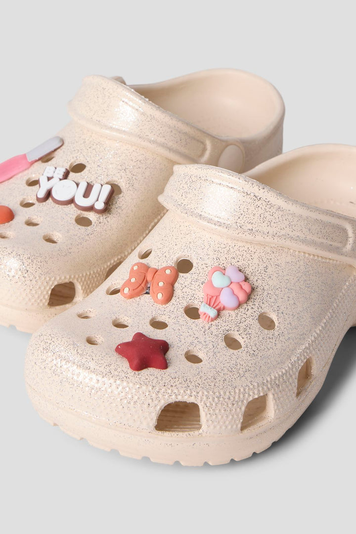 Name It - Nknfame Clogs - 5162202 Créme De Pêche Glitter