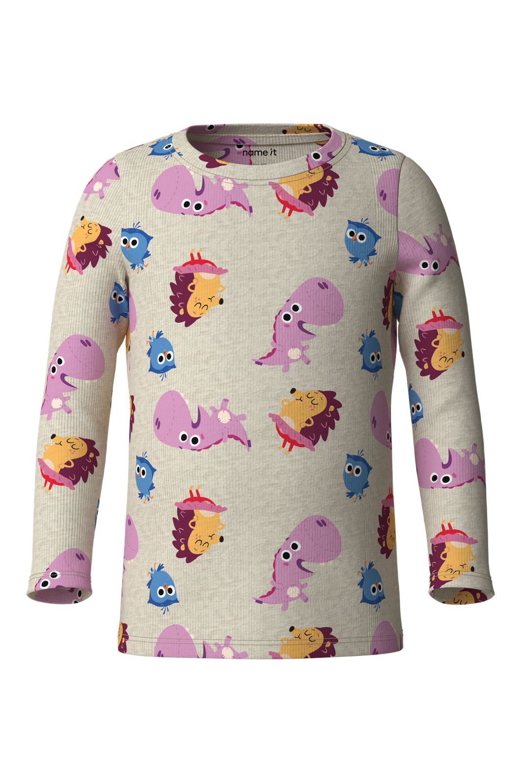 Name It - Nmfabesa Borste Ls Slim Top Dr - 5198079 Peyote Melange