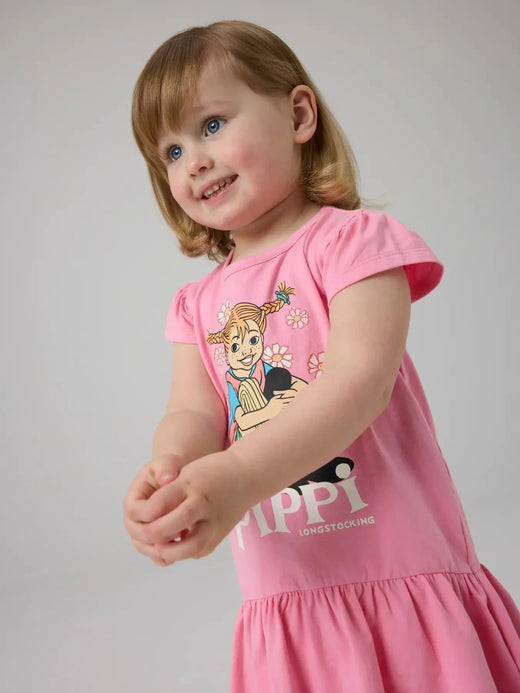 Name It - Nmfamea Pippi Ss Dress Sky - 5089247 Pink Drink Kjoler 