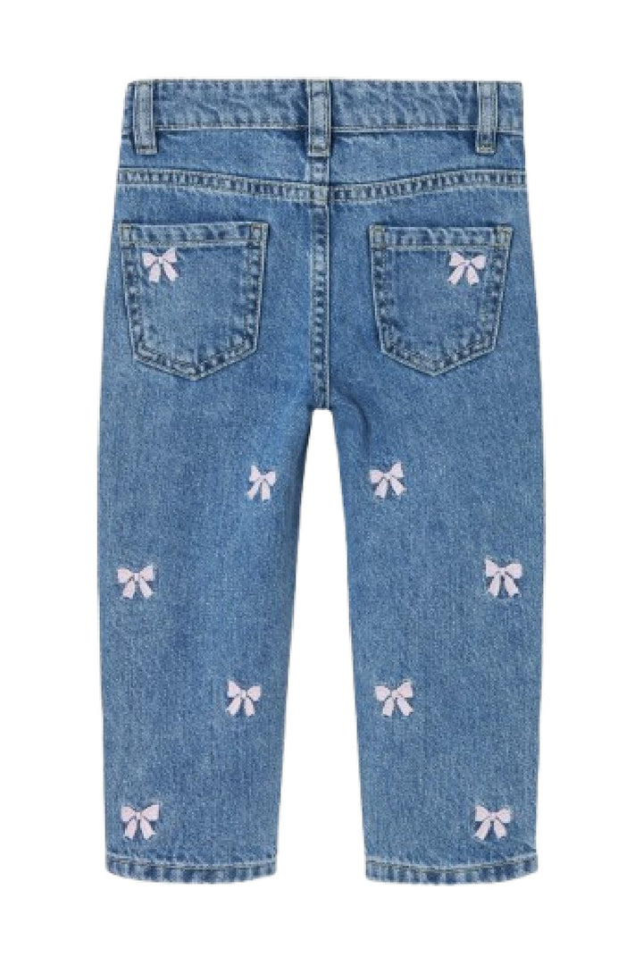 Name It - Nmfbella Emb Jeans 3285-Be - 4677987 Medium Blue Denim Bows