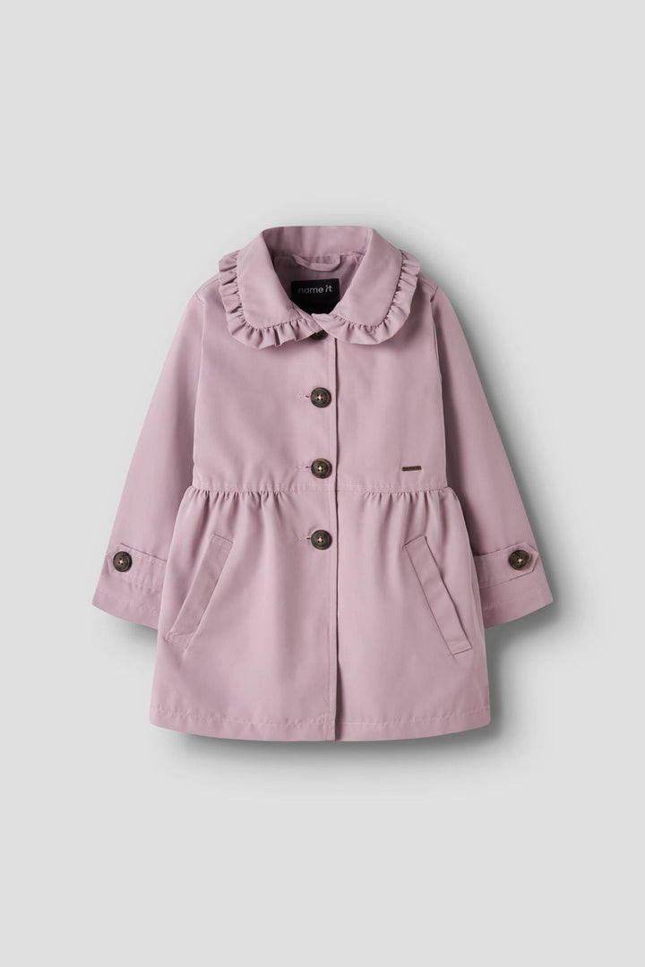 Name It - Nmfmadelin Trench Coat - 4930451 Keepsake Lilac