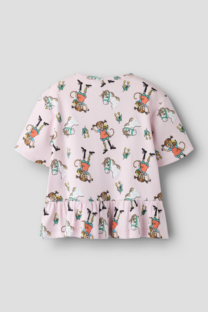 Name It - Nmfmara Pippi Ss Nreg Top Sky - 5096424 Cradle Pink