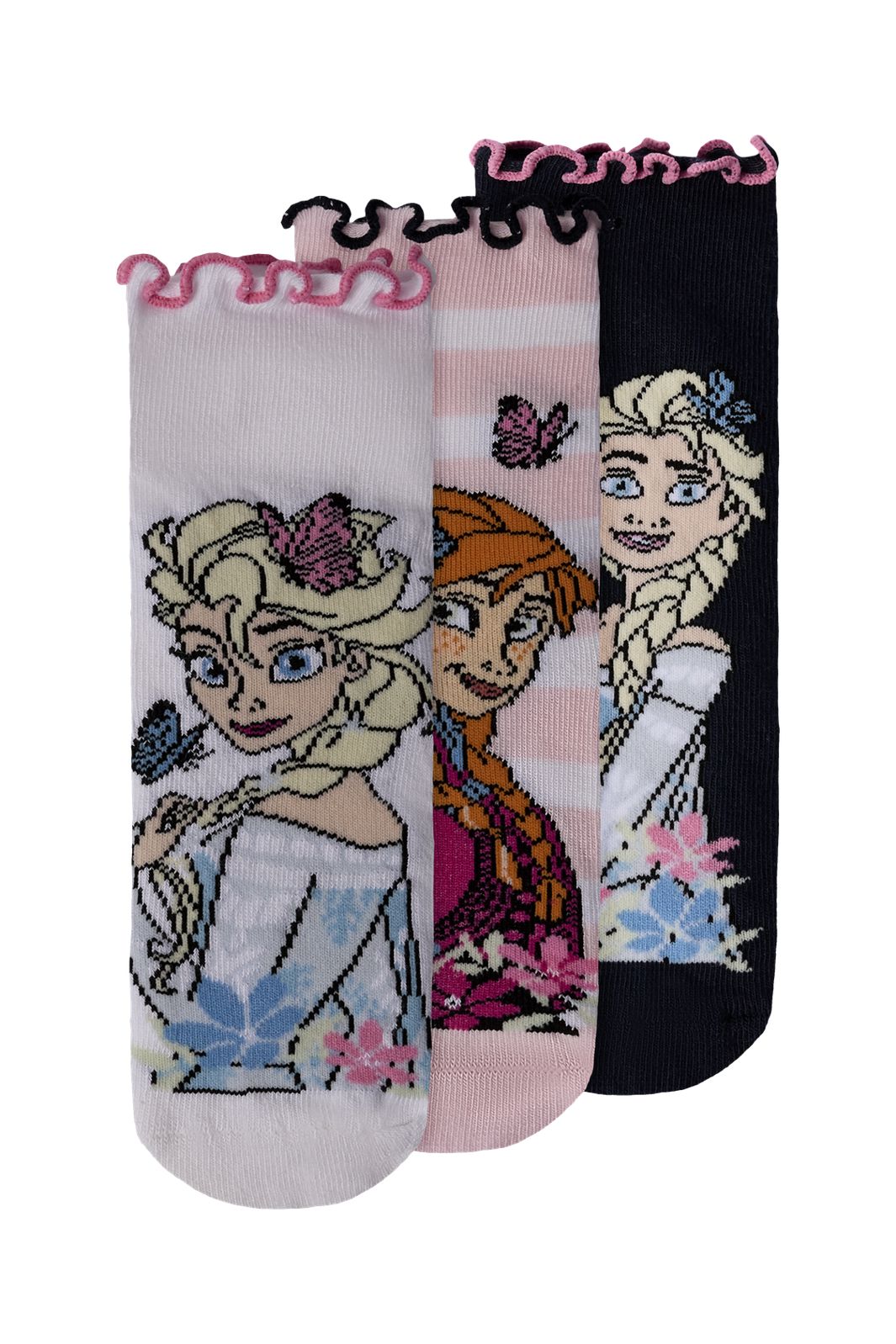 Name It - Nmfmesa Frozen Sock Wdi - 4998583 Navy Blazer 3P Navy B+Brigth W+Cradle Pink
