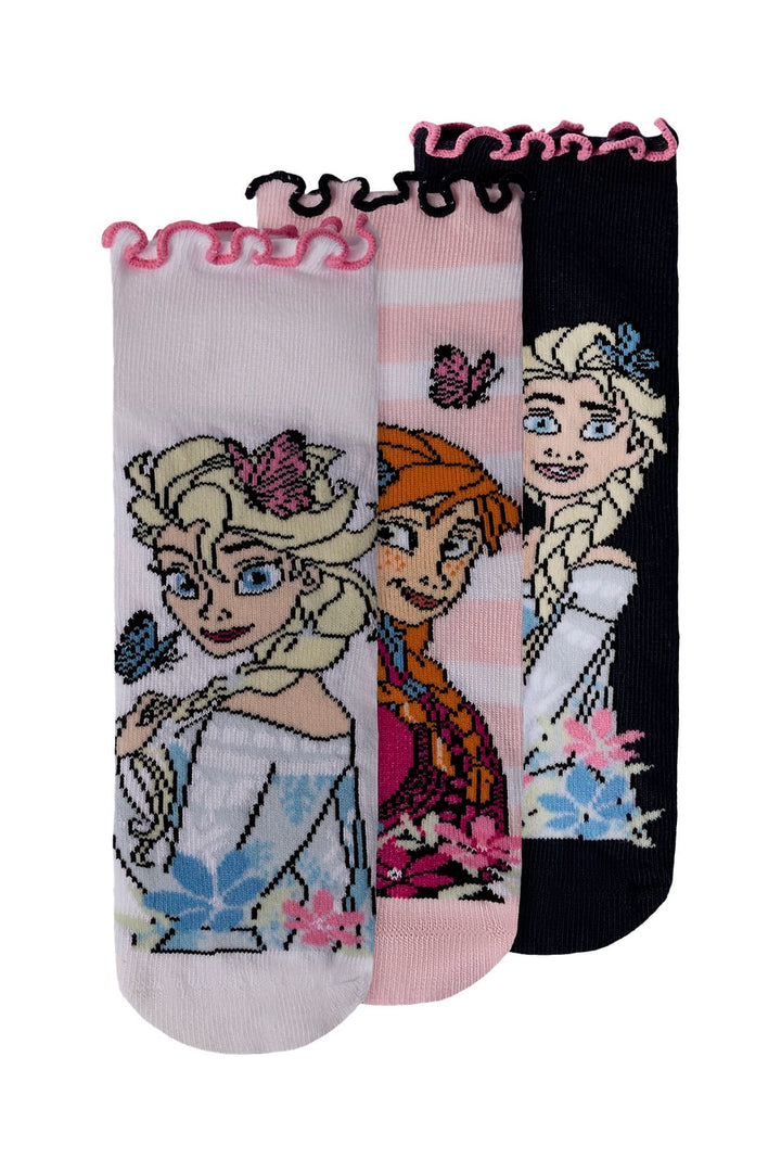 Name It - Nmfmesa Frozen Sock Wdi - 4998583 Navy Blazer 3P Navy B+Brigth W+Cradle Pink