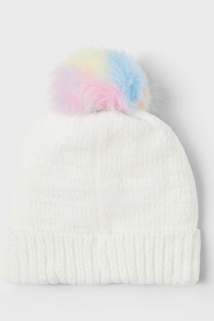 Name it - NmfMetea Knit Hat - Snow White Huer 