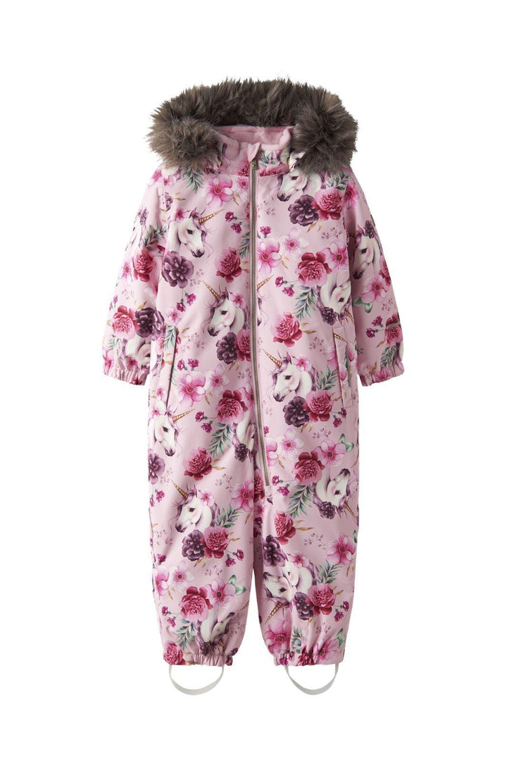 Name It - Nmfsnow10 Suit - 4874995 Parfait Pink Floral Unicorn Heldragter 