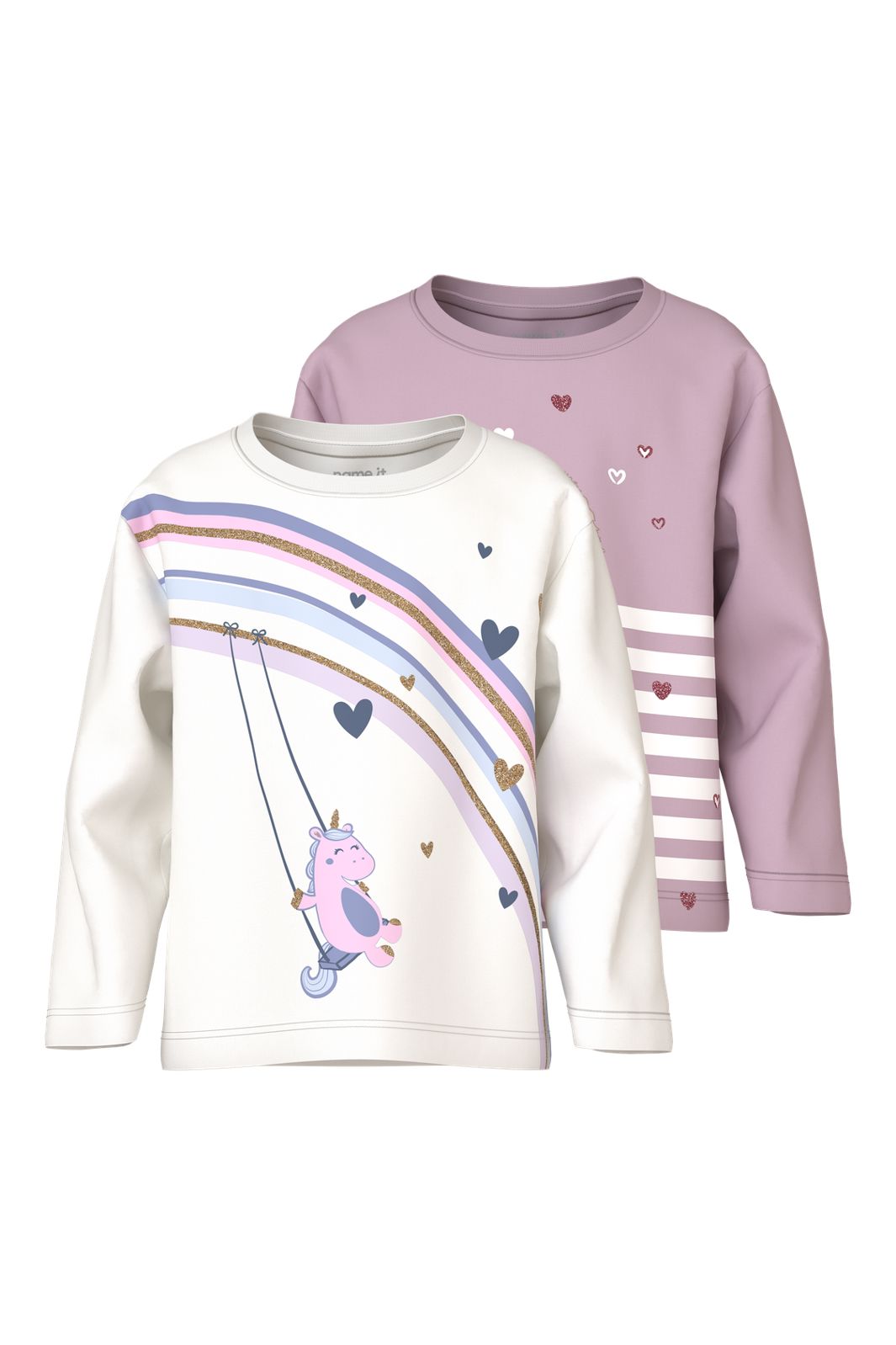 Name It - Nmfvaliane Ls Nreg Top - 4990547 Cloud Dancer Dawn Pink