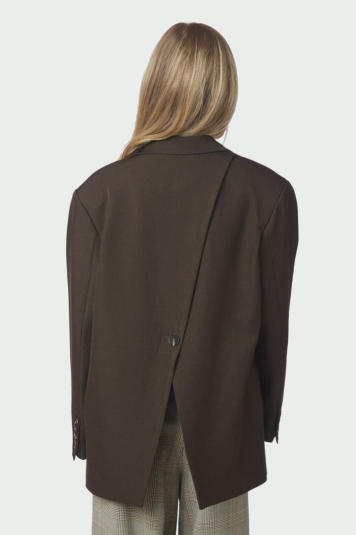 Neo Noir - Aarielle Structure Blazer 168202 - 676 - Dark Brown