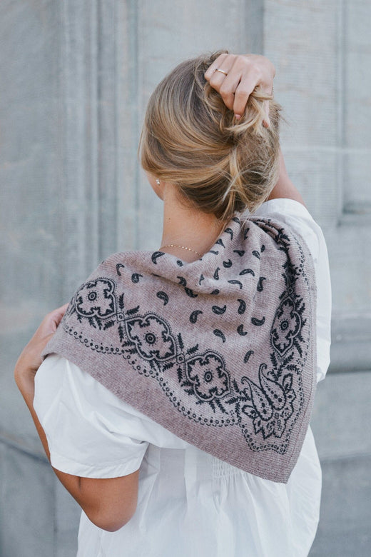 Neo Noir - Adelina Paisley Knit Scarf 169506 - 976 - Beige Melange Tørklæder 
