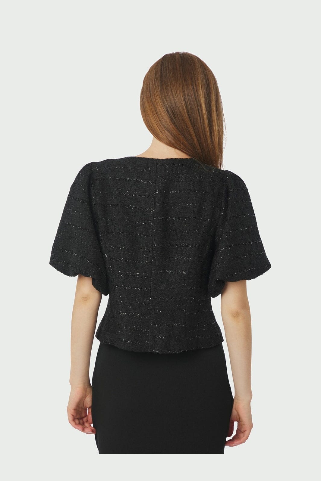 Neo Noir - Anela Boucle Blouse 166958 - 100 - Black