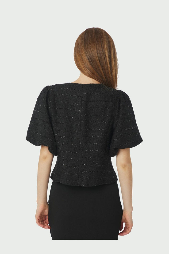 Neo Noir - Anela Boucle Blouse 166958 - 100 - Black