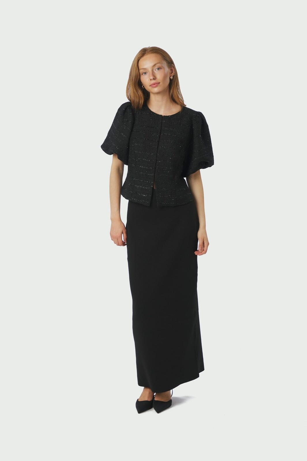 Neo Noir - Anela Boucle Blouse 166958 - 100 - Black