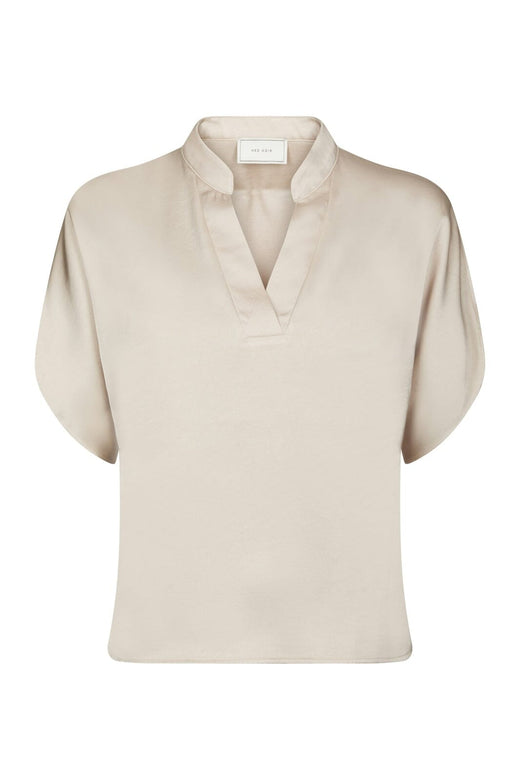 Neo Noir - Anelle Heavy Sateen Blouse 168286 - 621 - Pearl