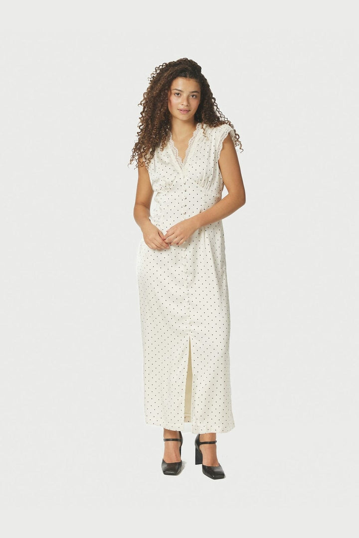 Neo Noir - Aniella Dot Dress 167777 - 122 - Creme