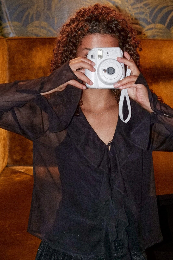 Neo Noir - Anika Frill Blouse - Black