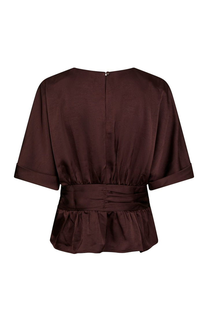 Neo Noir - Annegret Heavy Sateen Blouse 166830 - 174 - Burgundy