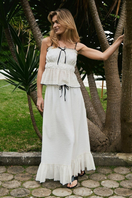 Neo Noir - Ariella Crepe Skirt 165814 - 122 - Creme