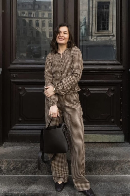 Neo Noir - Astra Check Pants 165414 - 210 - Brown Bukser 