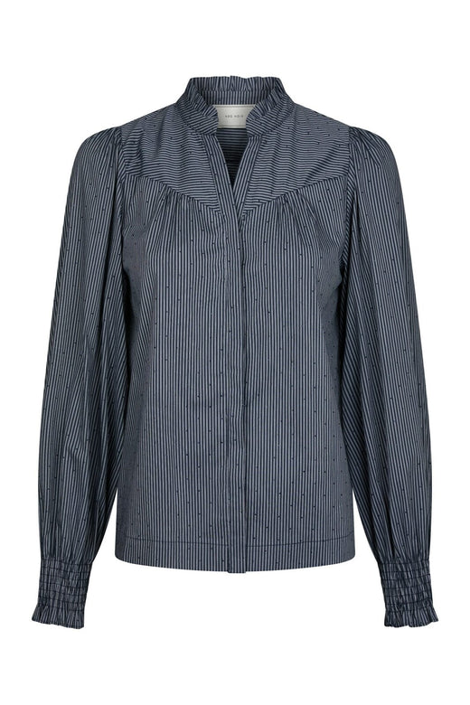 Neo Noir - Astrida Stripe Stone Blouse 167292 - 141 - Navy