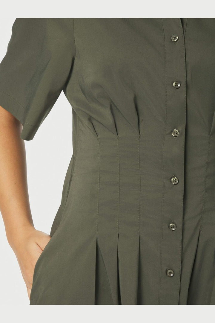 Neo Noir - Baia Poplin Dress 165343 - 151 - Army