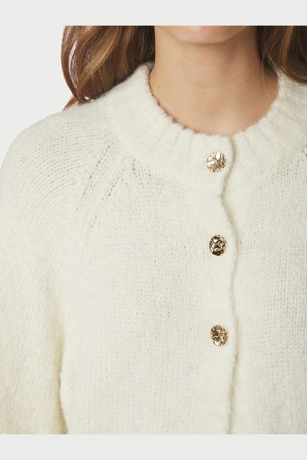 Neo Noir - Benuta Fluffy Knit Cardigan 165816 - 121 - Off White