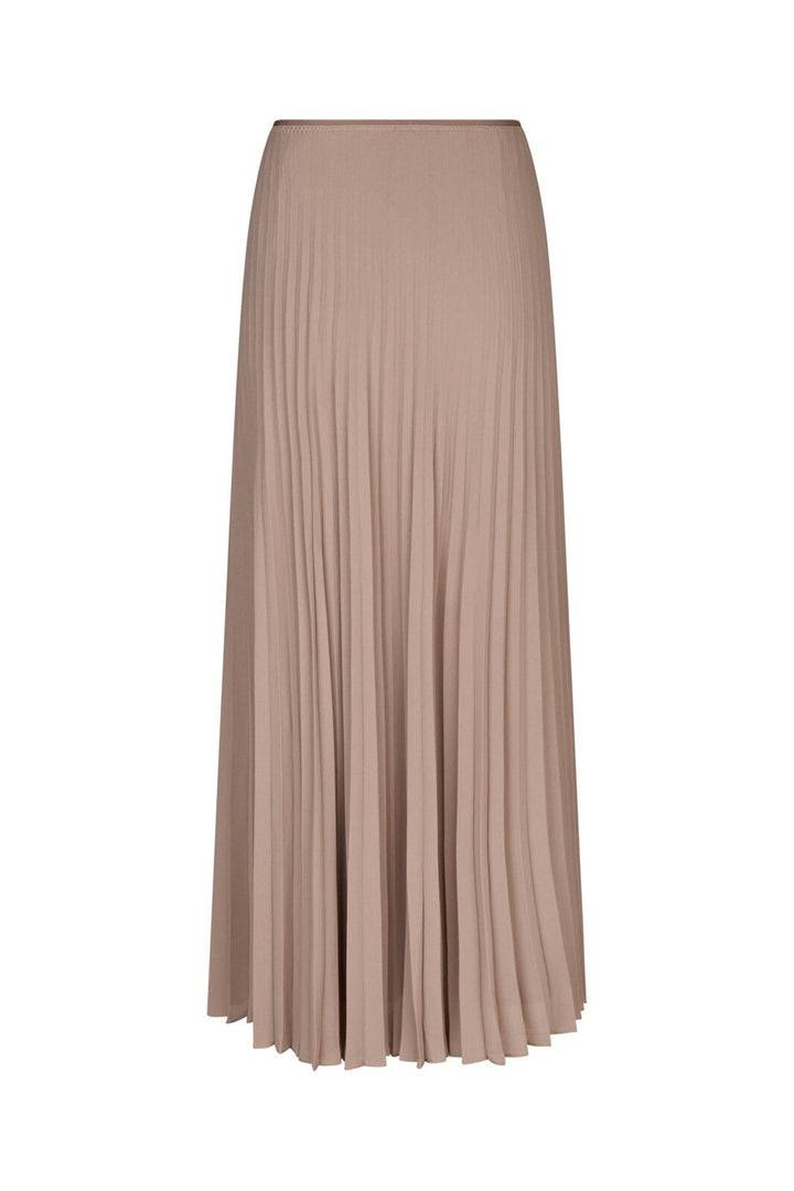Neo Noir - Boni Simple Plisse Skirt 166495 - 811 - Dark Taupe
