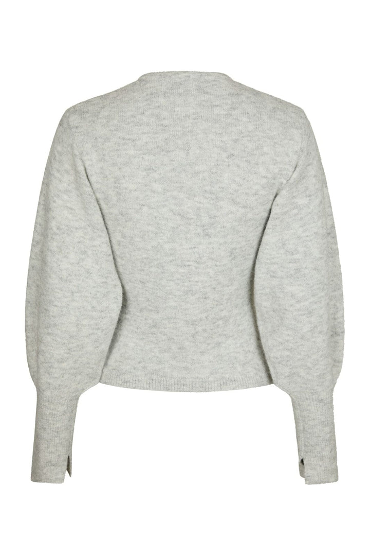 Neo Noir - Briano Soft Knit Cardigan 167196 - 103 - Light Grey Melange