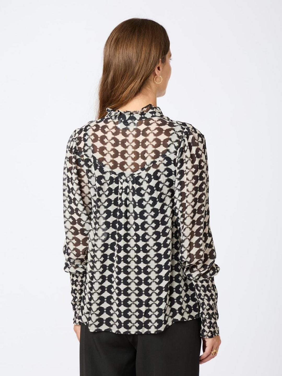 Neo Noir - Camisa Graphic Print Blouse - Black