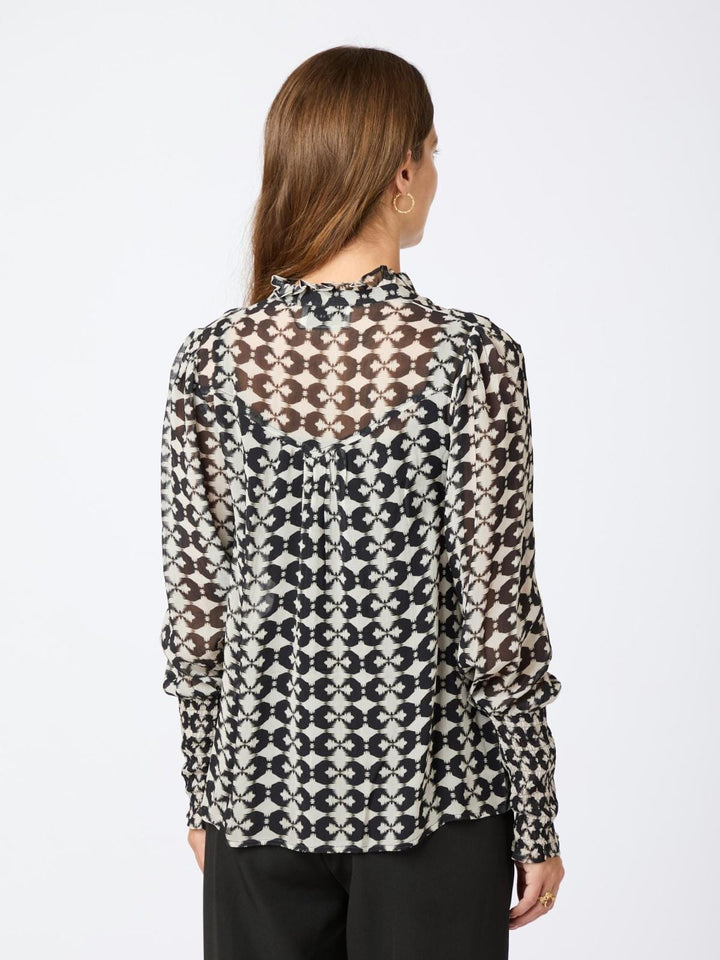 Neo Noir - Camisa Graphic Print Blouse - Black