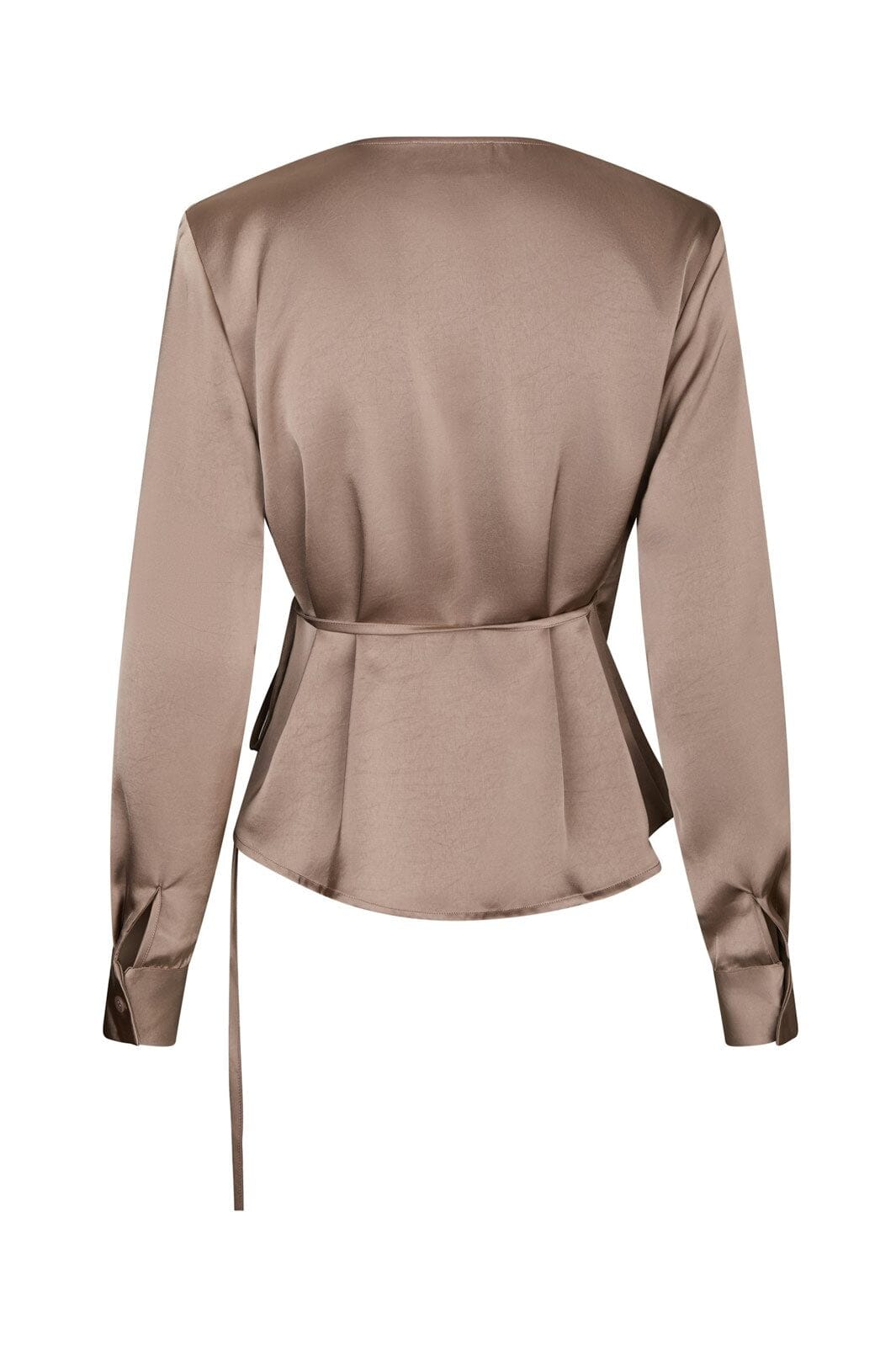 Neo Noir - Caprina Heavy Sateen Blouse 166961 - 811 - Dark Taupe