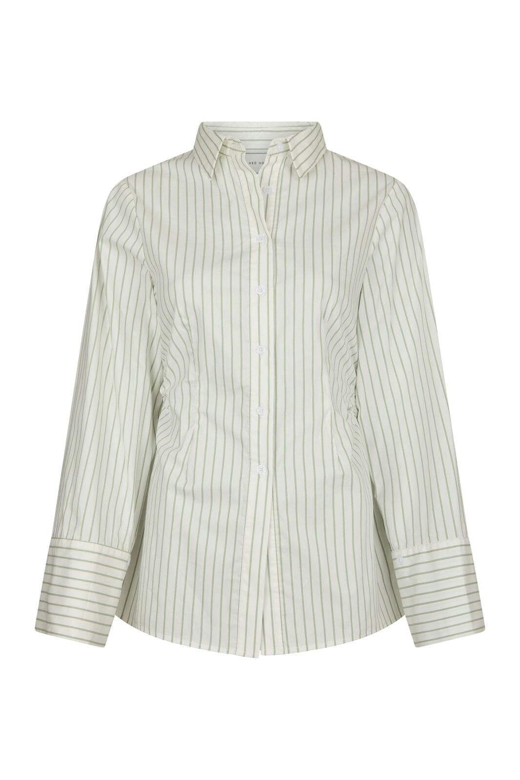 Neo Noir - Caroli Stripe Shirt 166107 - 723 - Dusty Green