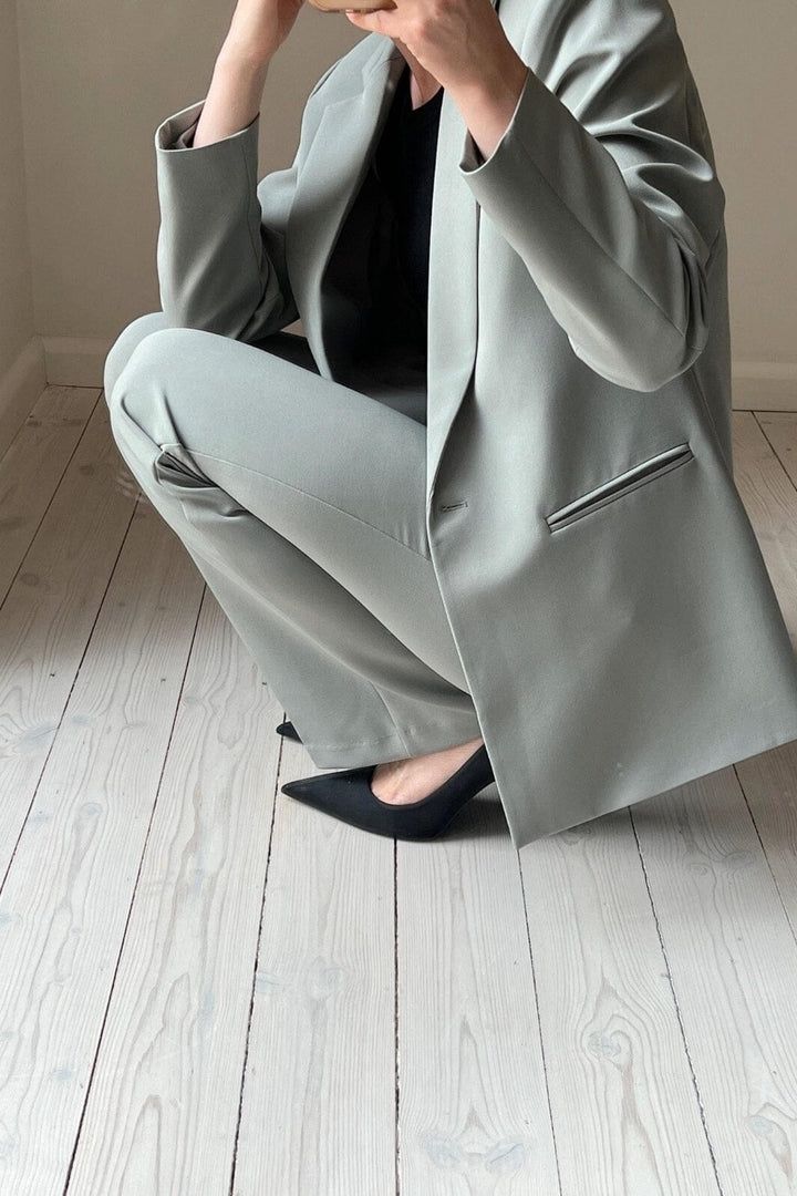 Neo Noir - Cassie Suit Pants - Smoke Green