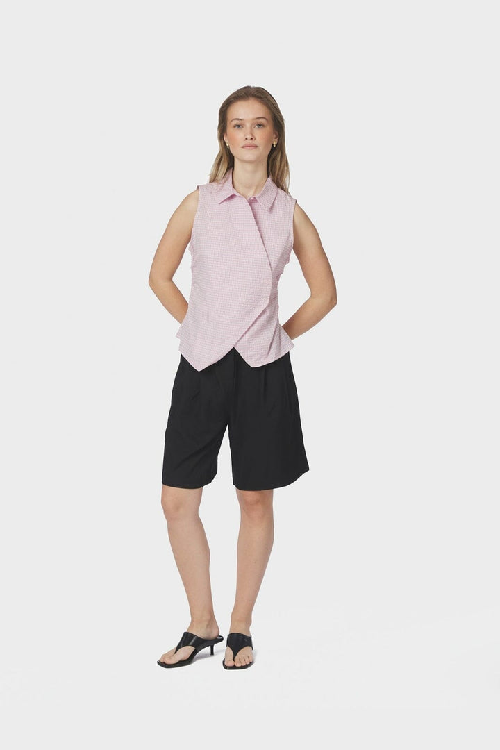 Neo Noir - Celest Check Top 169021 - 754 - Light Pink