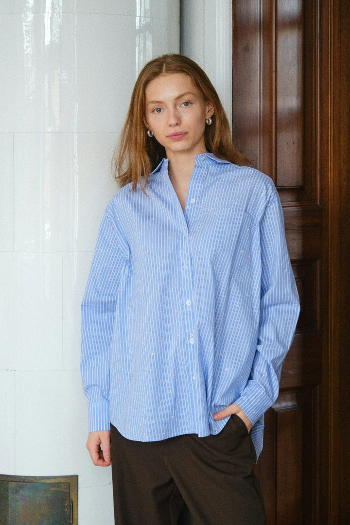 Neo Noir - Dalma Decoration Shirt 166911 - 145 - Light Blue Skjorter 