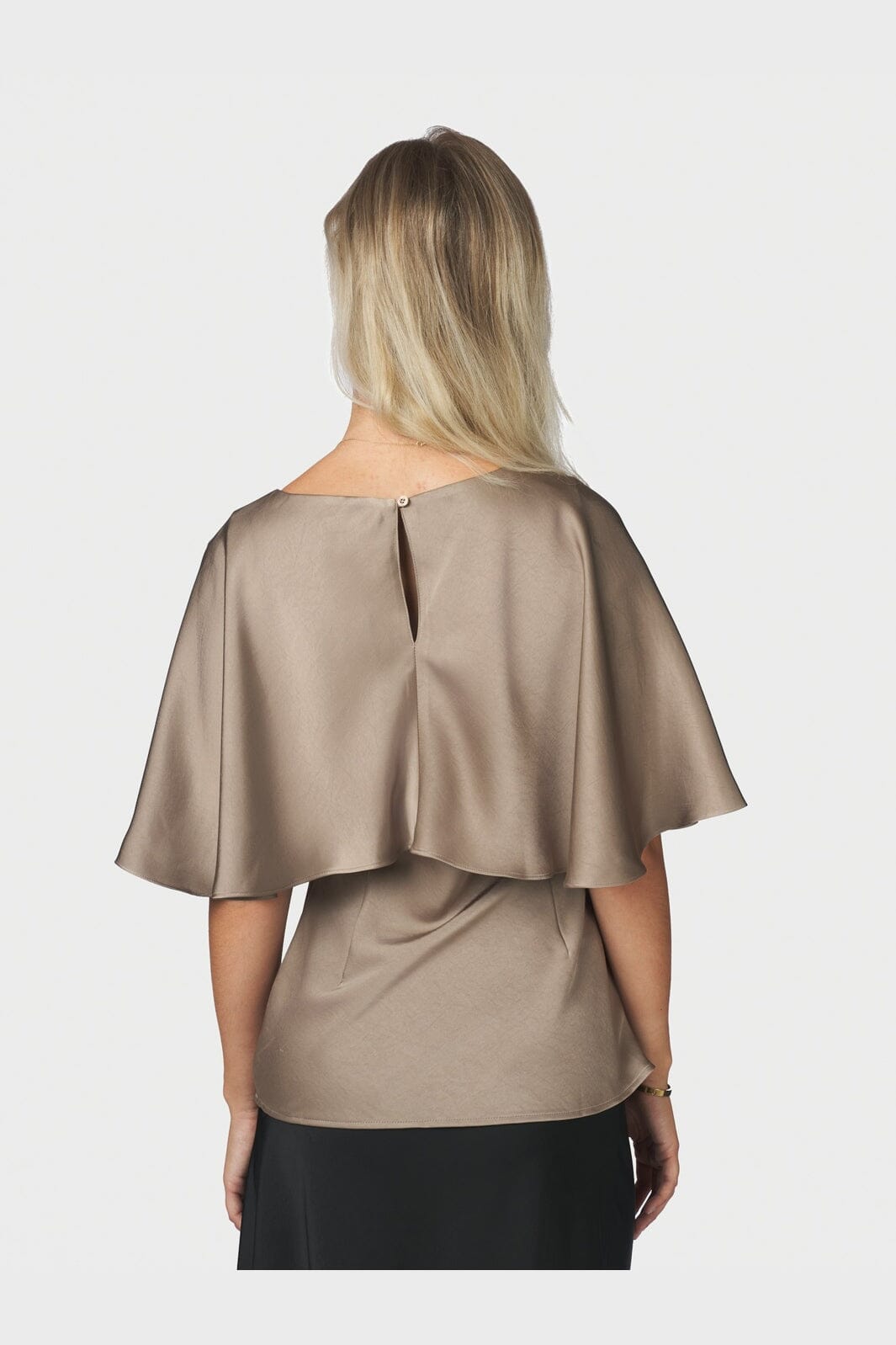 Neo Noir - Danira Heavy Sateen Top 171564 - 811 - Dark Taupe