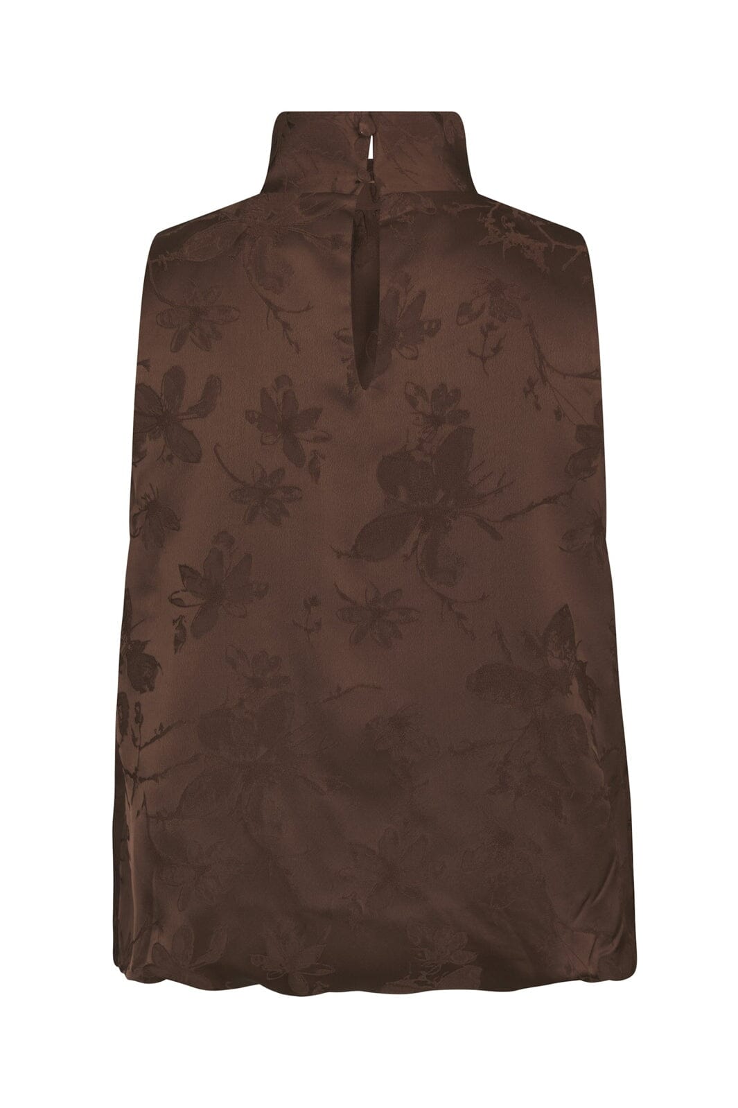 Neo Noir - Darcy Floral Satin Top 170804 - 676 - Dark Brown