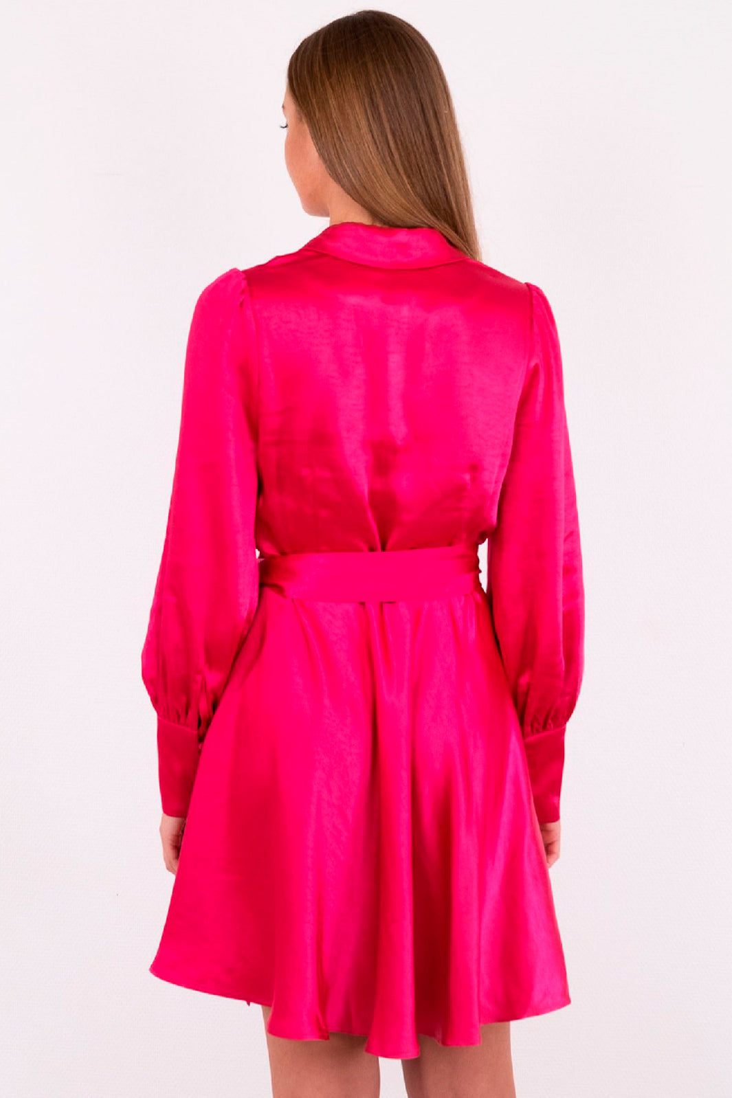 Neo Noir - Dawn Satin Dress - Pink