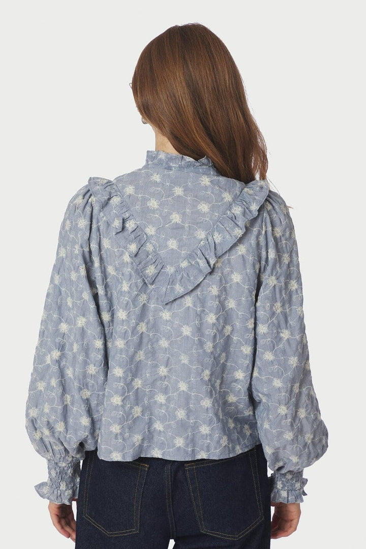 Neo Noir - Degas Delicate Blouse 166785 - 142 - Dusty Blue