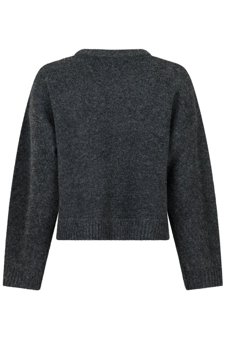 Neo Noir - Detri Solid Knit Blouse - Antracit