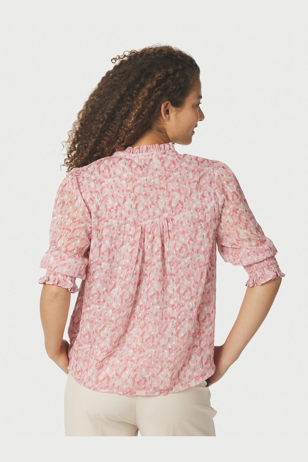 Neo Noir - Diana Blurred Blouse 168379 - 165 - Rose