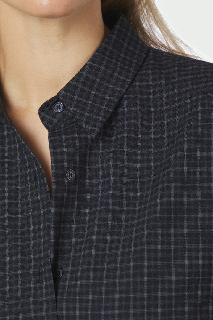 Neo Noir - Dita Check Shirt 170763 - 534 - Dark Blue
