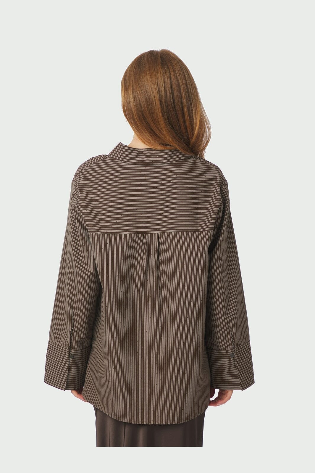 Neo Noir - Dita Striped Line Shirt 166888 - 676 - Dark Brown