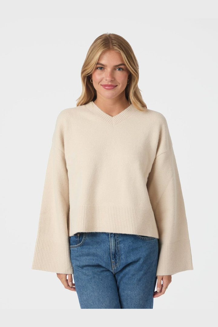 Neo Noir - Dova Knit Blouse 164912 - 124 - Ivory