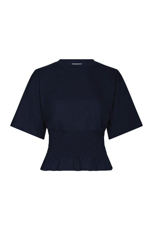 Neo Noir - Dray Boxy Smock Tee 165720 - 141 - Navy