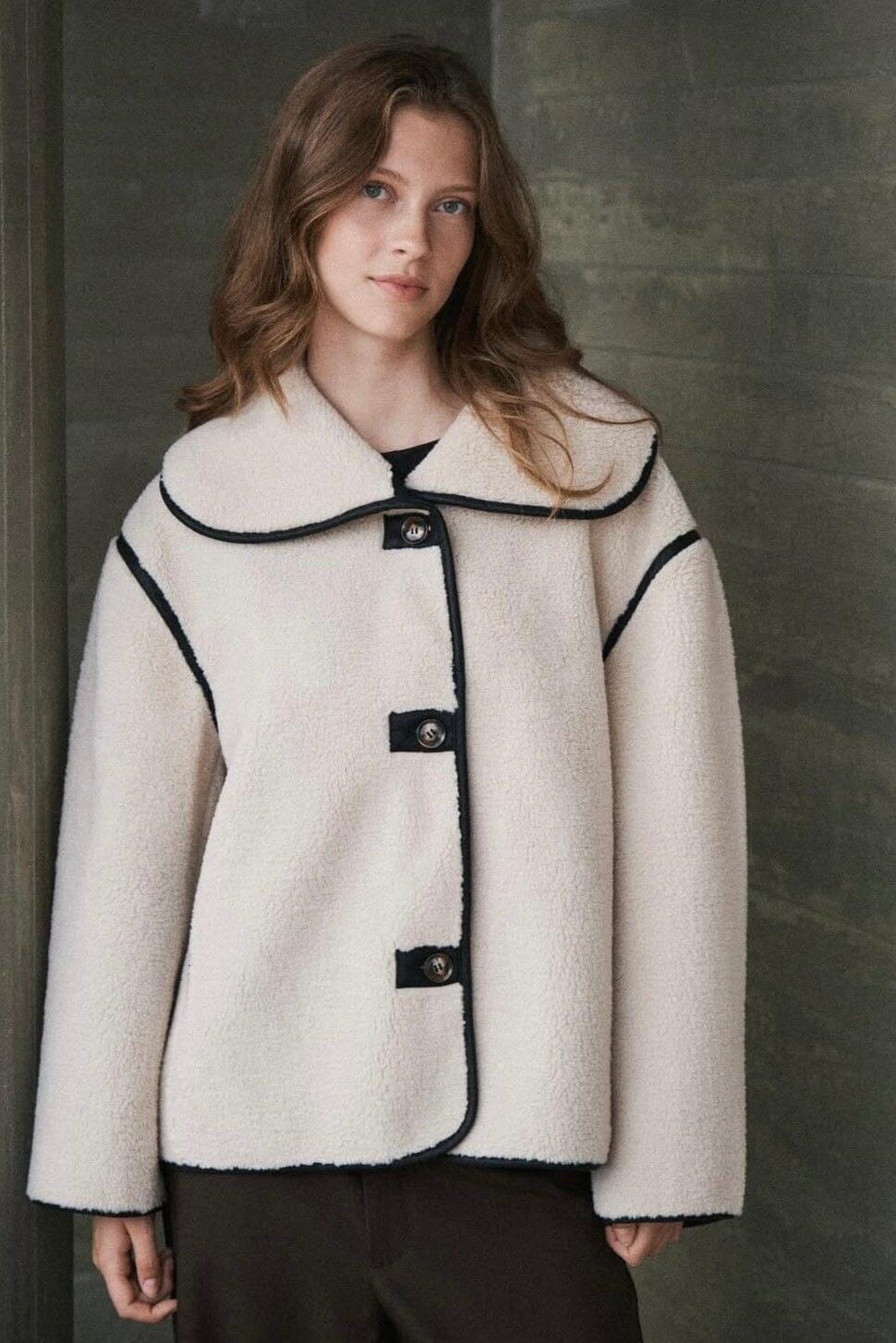 Neo Noir - Edmund Teddy Jacket 164851 - 124 - Ivory Jakker 